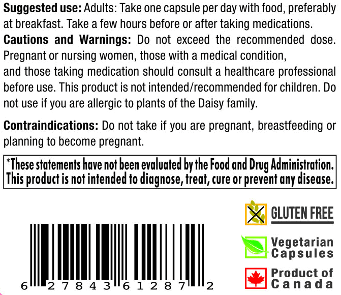 Saffron 2020-PRO label _usage instructions & dosage info