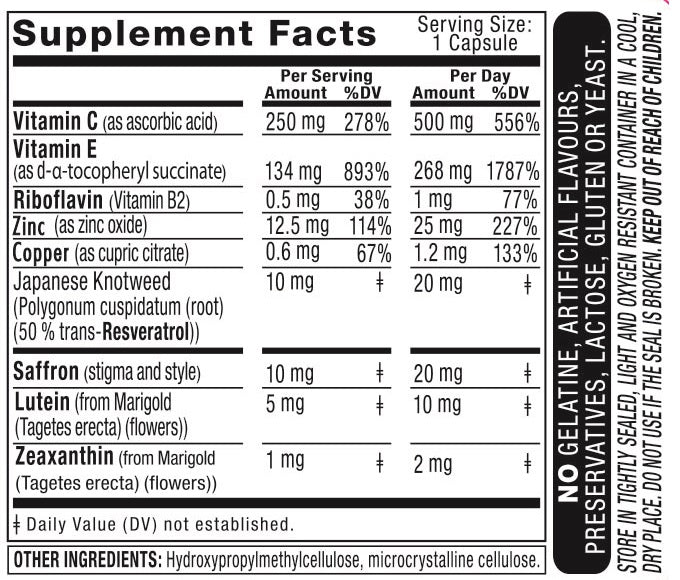 Saffron 2020-XP ingredients on the label showing components.