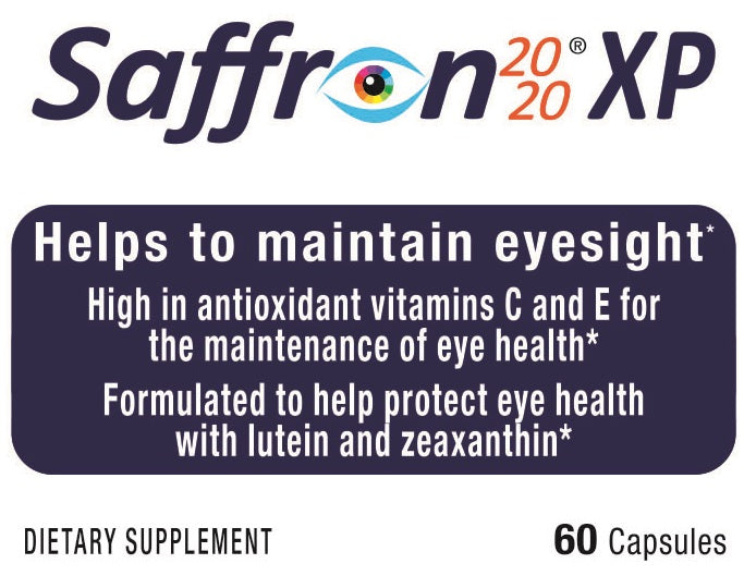 Saffron 2020-XP preserves eyesight in macular degeneration.