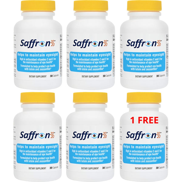 Saffron 2020 Combo Buy 5 Get 1 Free Eye Health Supplement USA
